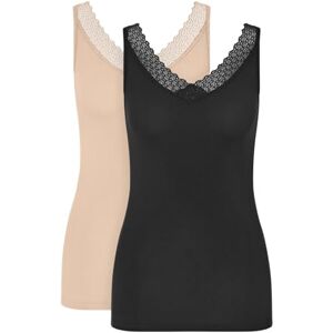 Triumph Feel of Modal Tank Top C2p Undershirt, Combinación Negro, M (Pack de 2) Mujeres Triumph Feel of Modal Tank Top C2p Undershirt, Combinación Negro, M (Pack de 2) Mujeres