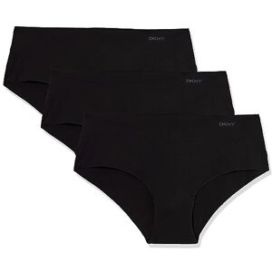 DKNY Litewear Cut Anywhere Bragas Hipster para Mujer, Paquete de 3 Unidades, Negro/Negro/Negro, S DKNY Litewear Cut Anywhere Bragas Hipster para Mujer, Paquete de 3 Unidades, Negro/Negro/Negro, S