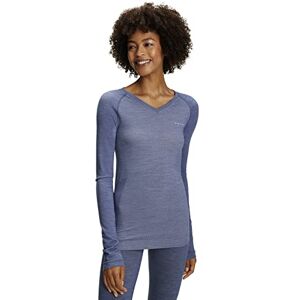 FALKE Wool-Tech Light V Neck W L/s Sh lana hilo funcional secado rápido 1 pieza, Capa de base superior Mujer, Azul Capitain 6751, M FALKE Wool-Tech Light V Neck W L/s Sh lana hilo funcional secado rápido 1 pieza, Capa de base superior Mujer, Azul Capitain 6751, M