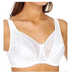 Playtex Women's Secrets Signature Floral Underwire Bra, White, 44D Playtex Women's Secrets Signature Floral Underwire Bra, White, 44D