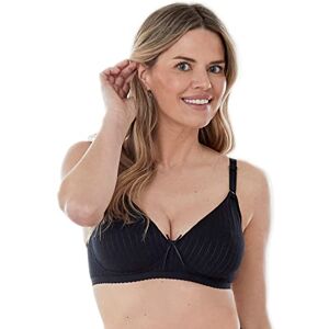 Bestform 5006248 Striped Wireless Cotton Bra with Lightly-Lined Cups Sujetador, Negro, 80C Mujeres Bestform 5006248 Striped Wireless Cotton Bra with Lightly-Lined Cups Sujetador, Negro, 80C Mujeres