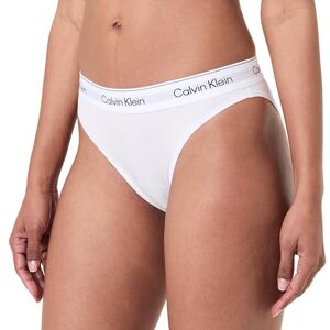 Calvin Braguita Mujer High Leg con Logotipo en la Cintura, Blanco (White), L Calvin Braguita Mujer High Leg con Logotipo en la Cintura, Blanco (White), L