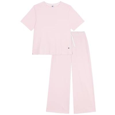 Petit Bateau Pijama Mujer de Algodón Piernas Anchas Rayas Petit Bateau Pijama Mujer de Algodón Piernas Anchas Rayas