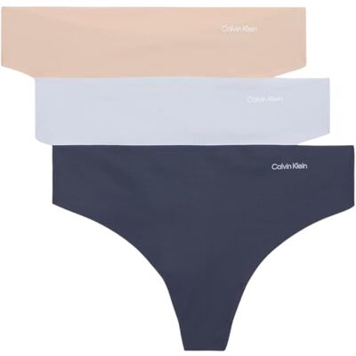 Calvin Tanga Pack de 3 Mujer Thong Ropa Interior, Multicolor (Casual Blue/Speakeasy/Cedar), XL Calvin Tanga Pack de 3 Mujer Thong Ropa Interior, Multicolor (Casual Blue/Speakeasy/Cedar), XL