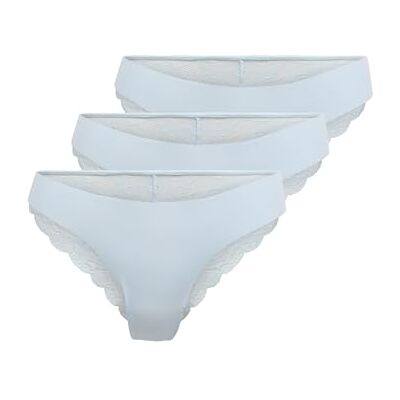 ONLY Braguitas brasileñas ONLCHLOE 3-Pack Brasileño Brasileño, Agua Antigua, M ONLY Braguitas brasileñas ONLCHLOE 3-Pack Brasileño Brasileño, Agua Antigua, M