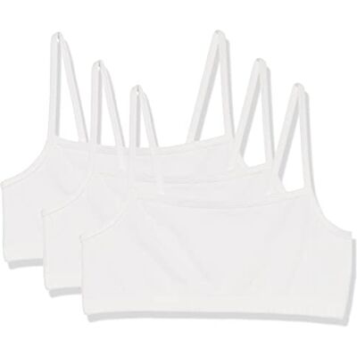 Hanes , Bralette de Hilo de algodón para Mujer, 3 Unidades, Blanco/Blanco/Blanco, X-Large Hanes , Bralette de Hilo de algodón para Mujer, 3 Unidades, Blanco/Blanco/Blanco, X-Large