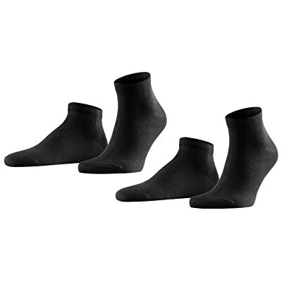 FALKE Happy 2-Pack Hombre Calcetines tobilleros black (3000), 47-50 FALKE Happy 2-Pack Hombre Calcetines tobilleros black (3000), 47-50