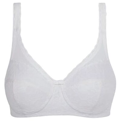 Playtex Avec Armatures Cœur Croisé Féminin Recyclé, Sujetador, Mujer, Blanco (White), 110D Playtex Avec Armatures Cœur Croisé Féminin Recyclé, Sujetador, Mujer, Blanco (White), 110D