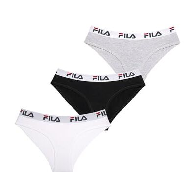 FILA Bragas Mujer Algodón, Ropa Interior Femenina, cómoda y suave (lote de 3) FILA Bragas Mujer Algodón, Ropa Interior Femenina, cómoda y suave (lote de 3)