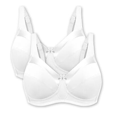 Bestform 5006715 Satin Trim Wireless Cotton Bra with Unlined Cups Sujetador Mujer (Pack de 1) Bestform 5006715 Satin Trim Wireless Cotton Bra with Unlined Cups Sujetador Mujer (Pack de 1)