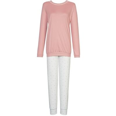 Calida Sweet Dreams Pijama de Mujer con puños, 100% algodón, pantalón con Cintura elástica recubierta de Tela Calida Sweet Dreams Pijama de Mujer con puños, 100% algodón, pantalón con Cintura elástica recubierta de Tela