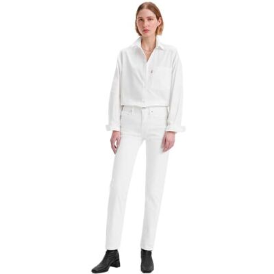 Levi's 314 Shaping Straight Vaqueros, Soft and Clean White, 32W / 30L Mujer Levi's 314 Shaping Straight Vaqueros, Soft and Clean White, 32W / 30L Mujer