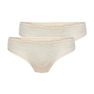ONLY Onldelicate Lace Brazil 2 Pack Acc, Black, L (2 Unidades), Negro, L ONLY Onldelicate Lace Brazil 2 Pack Acc, Black, L (2 Unidades), Negro, L