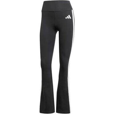 Adidas Mujer Optime Essentials 3 Stripes Flared Leggings Tights, Aurora Coffee/white, XXL Adidas Mujer Optime Essentials 3 Stripes Flared Leggings Tights, Aurora Coffee/white, XXL