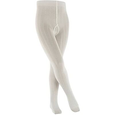 FALKE Classic Rib K Ti algodón gruesas lisas 1 pieza, Pantimedias Unisex niños, Blanco Off-White 2040, 98-104 FALKE Classic Rib K Ti algodón gruesas lisas 1 pieza, Pantimedias Unisex niños, Blanco Off-White 2040, 98-104