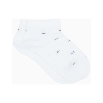 Giorgio Armani Calcetines tobilleros micro modal jacquard para mujer, color blanco, talla única Giorgio Armani Calcetines tobilleros micro modal jacquard para mujer, color blanco, talla única