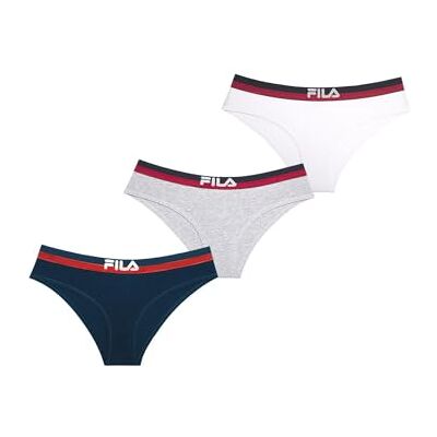 FILA Bragas Mujer Algodón, Ropa Interior Mujer cómoda y suave (lote de 3) FILA Bragas Mujer Algodón, Ropa Interior Mujer cómoda y suave (lote de 3)