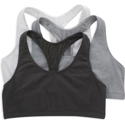 Hanes Bralette de algodón con Espalda en T para Mujer (Pack de 3), Small Hanes Bralette de algodón con Espalda en T para Mujer (Pack de 3), Small