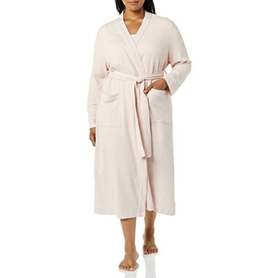 Amazon Essentials Bata Larga Ligera con Diseño Gofrado (Disponible en Tallas Grandes) Mujer, Rosa Pálido, XXL Amazon Essentials Bata Larga Ligera con Diseño Gofrado (Disponible en Tallas Grandes) Mujer, Rosa Pálido, XXL