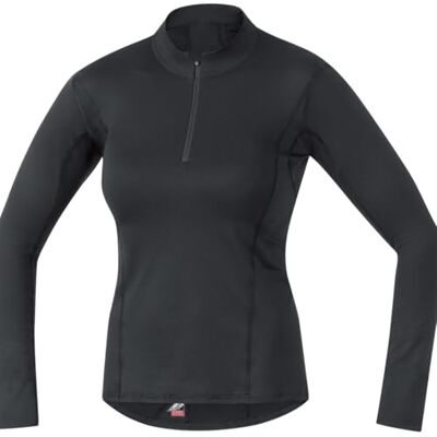 GORE WEAR M Camiseta Interior con Cuello Alto para Mujer, Prenda Interior Térmica Cálida con Cremallera, Corte Ceñido GORE WEAR M Camiseta Interior con Cuello Alto para Mujer, Prenda Interior Térmica Cálida con Cremallera, Corte Ceñido