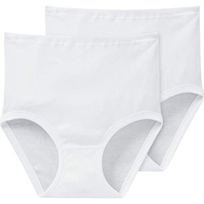 Schiesser Mujer Taillenslip, Algodón Lavable en Agua Hirviendo Clásico Ajuste (X Pack 2 Blanco (100 Blanco), 44 Schiesser Mujer Taillenslip, Algodón Lavable en Agua Hirviendo Clásico Ajuste (X Pack 2 Blanco (100 Blanco), 44