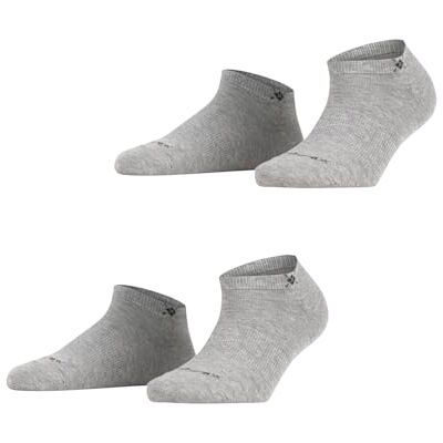 Burlington Everyday Sneaker 2-Pack W SN algodón corte unicolor 2 pares, Calcetines cortos Mujer, Gris (Light Grey 3400), 36-41 Burlington Everyday Sneaker 2-Pack W SN algodón corte unicolor 2 pares, Calcetines cortos Mujer, Gris (Light Grey 3400), 36-41