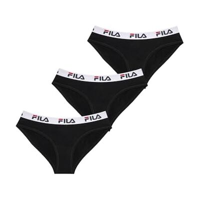FILA Bragas Mujer Algodón, Ropa Interior Mujer, cómoda y suave (lote de 3) FILA Bragas Mujer Algodón, Ropa Interior Mujer, cómoda y suave (lote de 3)