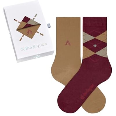 Burlington Everyday X-Mas W So algodón estampados 2 pares, Calcetines Mujer, Multicolor Beige Red 0080, 36-41 Burlington Everyday X-Mas W So algodón estampados 2 pares, Calcetines Mujer, Multicolor Beige Red 0080, 36-41