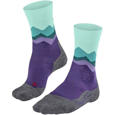 FALKE TK2 Explore Crest W So lana hilo funcional antiampollas gruesos 1 par, Calcetines para senderismo Mujer, Morado Amethyst 8683, 41-42 FALKE TK2 Explore Crest W So lana hilo funcional antiampollas gruesos 1 par, Calcetines para senderismo Mujer, Morado Amethyst 8683, 41-42