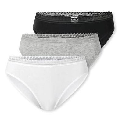 Schiesser Damen 3 Pack Slip Unterwäsche mit Spitze Baumwolle Mix-Multipacks Ropa Interior, Ordenar 1_, 46 Mujeres Schiesser Damen 3 Pack Slip Unterwäsche mit Spitze Baumwolle Mix-Multipacks Ropa Interior, Ordenar 1_, 46 Mujeres