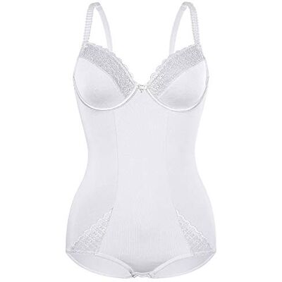 Sassa Body para mujer Formender 989, talla 44 (talla del fabricante: 90C), color blanco (blanco 100) Sassa Body para mujer Formender 989, talla 44 (talla del fabricante: 90C), color blanco (blanco 100)
