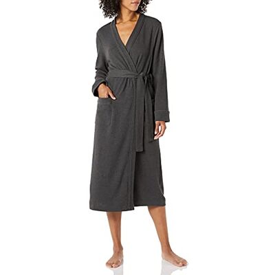Amazon Essentials Bata Larga Ligera con Diseño Gofrado (Disponible en Tallas Grandes) Mujer, Carbón Mezcla, XXL Amazon Essentials Bata Larga Ligera con Diseño Gofrado (Disponible en Tallas Grandes) Mujer, Carbón Mezcla, XXL