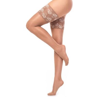 Glamory Medias Autoadhesivas de Encaje Elegante en Tallas Extendidas, de 20 deniers, Lencería Sexy Mujer, Make up 4XL Glamory Medias Autoadhesivas de Encaje Elegante en Tallas Extendidas, de 20 deniers, Lencería Sexy Mujer, Make up 4XL