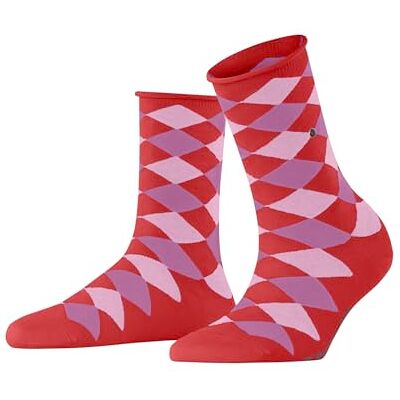 Burlington Sandy W Sso algodón estampados 1 par, Calcetines Mujer, Rojo Tulip 8081, 36-41 Burlington Sandy W Sso algodón estampados 1 par, Calcetines Mujer, Rojo Tulip 8081, 36-41