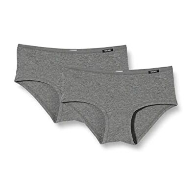 Skiny Advantage Cotton Panty DP, Culotte para Mujer, Gris (Anthra Melange 9599), 46(Pack de 2) Skiny Advantage Cotton Panty DP, Culotte para Mujer, Gris (Anthra Melange 9599), 46(Pack de 2)