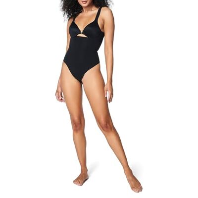 Spanx Mujer Seamless Power High-Waisted Thong Shapewear Briefs, Very Black, XL Spanx Mujer Seamless Power High-Waisted Thong Shapewear Briefs, Very Black, XL