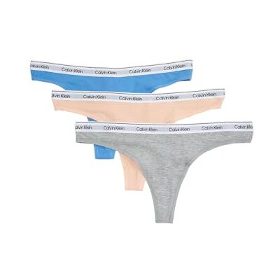 Calvin Tanga Mujer CK Pack de 3 artículos Tanga algodón elástico Visible artículo QD5209E Calvin Tanga Mujer CK Pack de 3 artículos Tanga algodón elástico Visible artículo QD5209E
