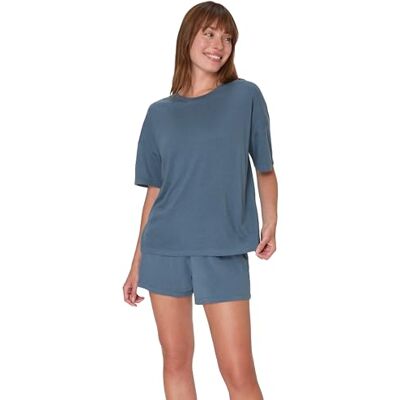 Hanes Originals 2 Piece Lounge, Comfywear Supersoft Boxy T-Shirt & Sleep Shorts Loungewear Set Juego de Pijama, Stargazer Gris/Stargazer Gris, M (Pack de 2) Mujeres Hanes Originals 2 Piece Lounge, Comfywear Supersoft Boxy T-Shirt & Sleep Shorts Loungewear Set Juego de Pijama, Stargazer Gris/Stargazer Gris, M (Pack de 2) Mujeres