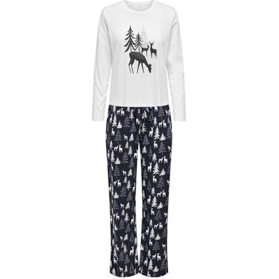 ONLY ONLCHRISTMAS L/S Pants Nightwear Acc Fútbol, Night Sky/AOP:Snowflake, M para Mujer ONLY ONLCHRISTMAS L/S Pants Nightwear Acc Fútbol, Night Sky/AOP:Snowflake, M para Mujer