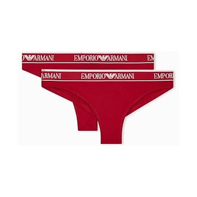 Giorgio Armani Logoband Paquete de 2 Medias Medias brasileñas para Mujer, Color Rojo, Talla M, Rosso, M Giorgio Armani Logoband Paquete de 2 Medias Medias brasileñas para Mujer, Color Rojo, Talla M, Rosso, M