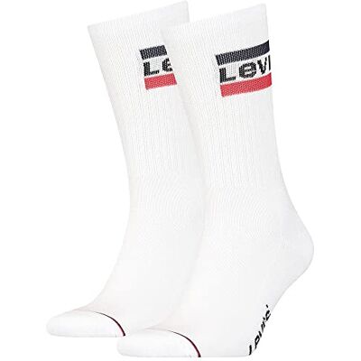 Levi's Sportwear Logo Sock 144, Calcetín de tripulación unisex-adulto, white/white, 43-46 Levi's Sportwear Logo Sock 144, Calcetín de tripulación unisex-adulto, white/white, 43-46