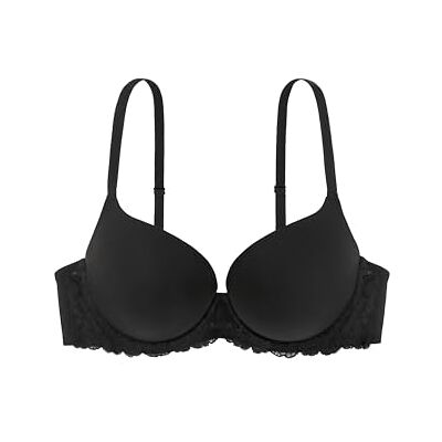 Dorina Sujetador Claire Demi para Mujer – Súper Push-Up, con Aros, Copas Moldeadas, Tejido Micro Suave y Encaje Sensual, Negro Dorina Sujetador Claire Demi para Mujer – Súper Push-Up, con Aros, Copas Moldeadas, Tejido Micro Suave y Encaje Sensual, Negro
