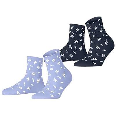 ESPRIT Twig W Sso algodón estampados 2 pares, Calcetines Mujer, Multicolor Blue Mix 0040, 35-38 ESPRIT Twig W Sso algodón estampados 2 pares, Calcetines Mujer, Multicolor Blue Mix 0040, 35-38
