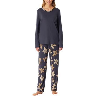 Schiesser Damen Schlafanzug Set Lang Baumwolle Modal-Nightwear Juego de Pijama para Mujer Schiesser Damen Schlafanzug Set Lang Baumwolle Modal-Nightwear Juego de Pijama para Mujer