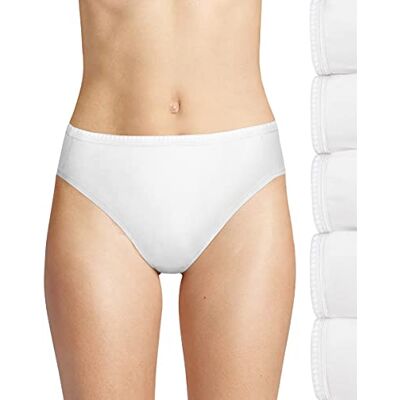 Hanes Ultimate Women's 6-Pack Breathable Cotton Hi-Cut Panty, White, White, White, White, White, White, 6 Hanes Ultimate Women's 6-Pack Breathable Cotton Hi-Cut Panty, White, White, White, White, White, White, 6