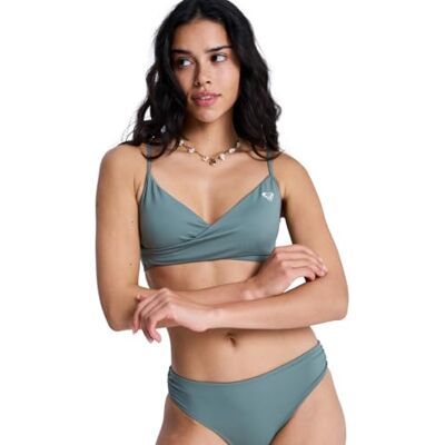 Roxy Sujetador SD Essentials Wrap de Dos Piezas para Mujer, Color Verde Roxy Sujetador SD Essentials Wrap de Dos Piezas para Mujer, Color Verde