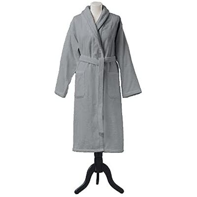 ESSIX Home Collection Peignoir Aqua Argent Large Bata de Mujer, Grande, Color Plateado ESSIX Home Collection Peignoir Aqua Argent Large Bata de Mujer, Grande, Color Plateado