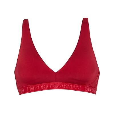 Giorgio Armani Bralette icónico de Microfibra con Almohadillas extraíbles para Mujer, Color Rojo, Talla M, Rosso, M Giorgio Armani Bralette icónico de Microfibra con Almohadillas extraíbles para Mujer, Color Rojo, Talla M, Rosso, M