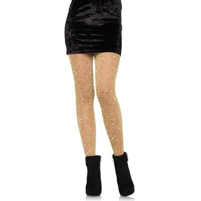 Leg Avenue 7130 Medias de lúrex, talla única, doradas Leg Avenue 7130 Medias de lúrex, talla única, doradas