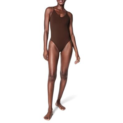 Spanx Mujer Seamless Power High-Waisted Thong Shapewear Bodysuit, Chestnut Brown, XL Spanx Mujer Seamless Power High-Waisted Thong Shapewear Bodysuit, Chestnut Brown, XL